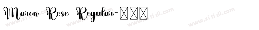Maron Rose Regular字体转换